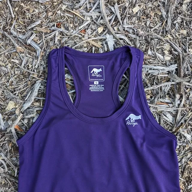 Runyon Women's Purple Racerback Fitness Tank Top - Running, Workout, Gym Singlet - Made In The USA