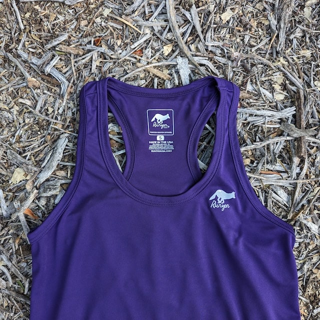 Runyon Women's Purple Racerback Fitness Tank Top - Running, Workout, Gym Singlet - Made In The USA