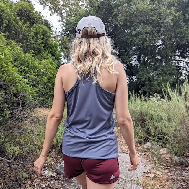 Runyon Women's Steel Grey Racerback Fitness Tank Top - Running, Workout, Gym Singlet - Made In The USA