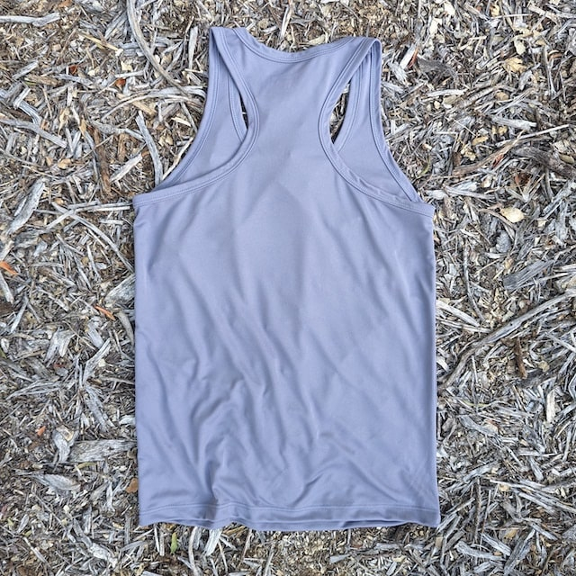 Runyon Women's Steel Grey Racerback Fitness Tank Top - Running, Workout, Gym Singlet - Made In The USA