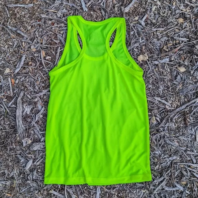Runyon Women's Neon Yellow Racerback Fitness Tank Top - Running, Workout, Gym Singlet - Made In The USA