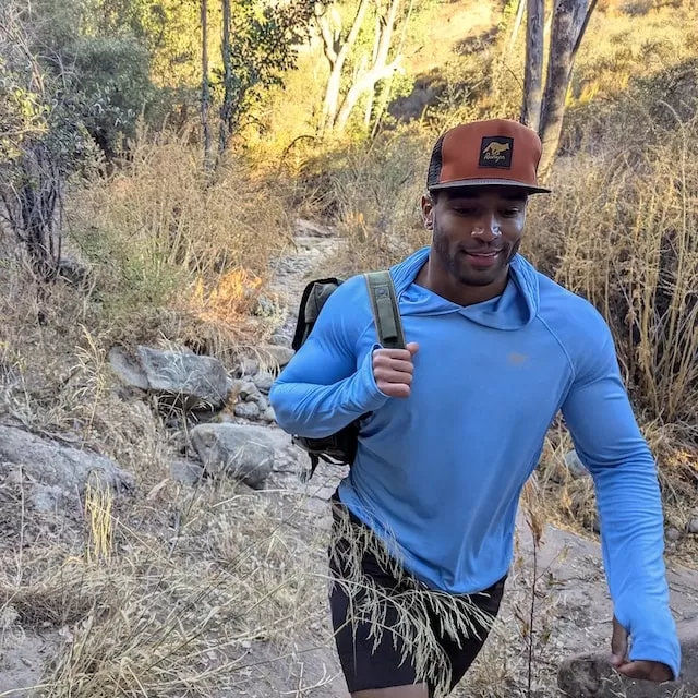 Runyon Men's Light Baby Blue Sun Hoodie Shirt Long Sleeve Thumbholes Sun Protection Quick Dry American Made In USA Runyon Men's Light Baby Blue Sun Hoodie Shirt Long Sleeve Thumbholes Sun Protection Quick Dry American Made In USA