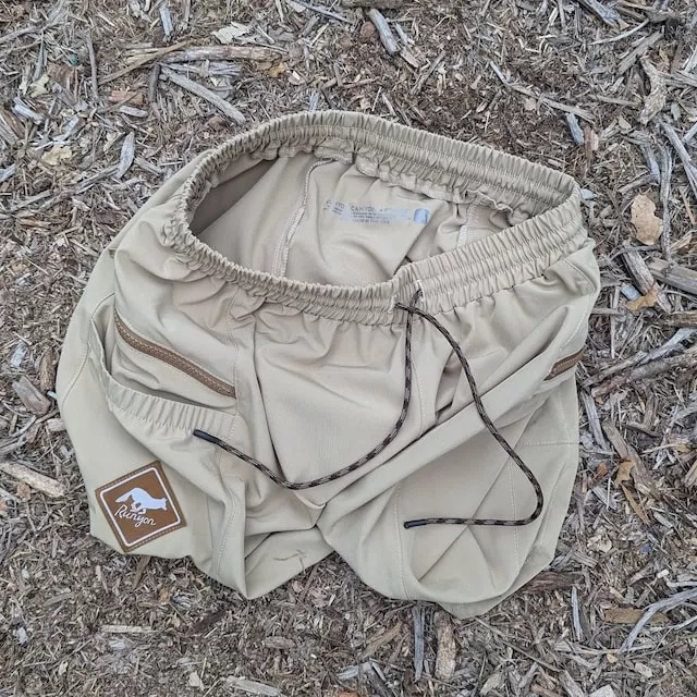 Runyon 9" TrailStash Gravel Cycling Short great for Trail Running, Hiking, Fitness Outdoors Khaki/Sand
