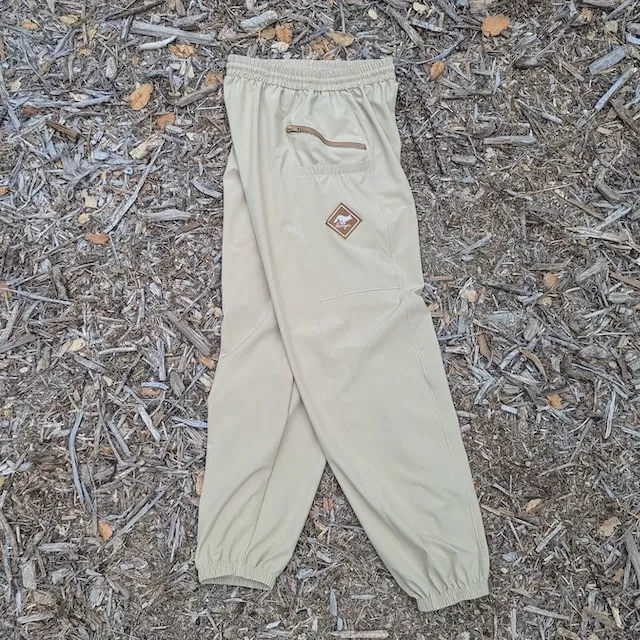 Runyon TrailStash Scrambler - Men's Khaki Sand Hiking Jogger Pants American Made In USA.