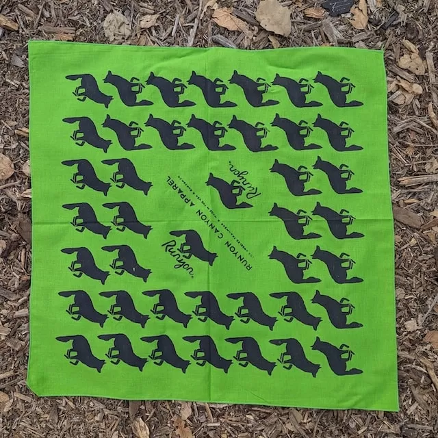 Runyon Lime Green American Made In USA Bandana