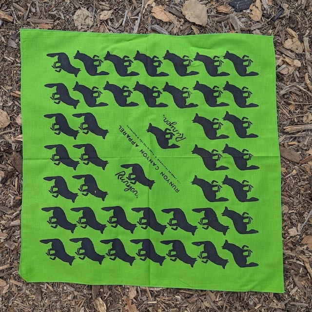 Runyon Lime Green American Made In USA Bandana