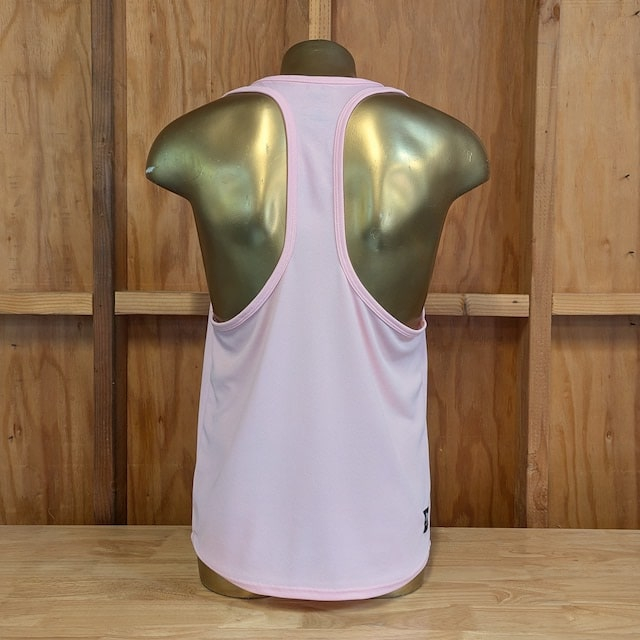 Runyon Cool Pink Razor Strap Pump Tank - Gym Stringer Racerback Workout Tank Top American Made In USA