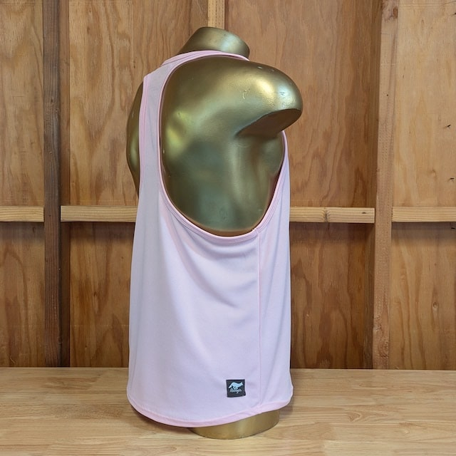 Runyon Cool Pink Razor Strap Pump Tank - Gym Stringer Racerback Workout Tank Top American Made In USA