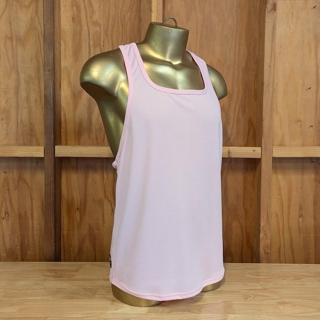 Runyon Cool Pink Razor Strap Pump Tank - Gym Stringer Racerback Workout Tank Top American Made In USA