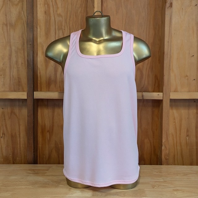 Runyon Cool Pink Razor Strap Pump Tank - Gym Stringer Racerback Workout Tank Top American Made In USA