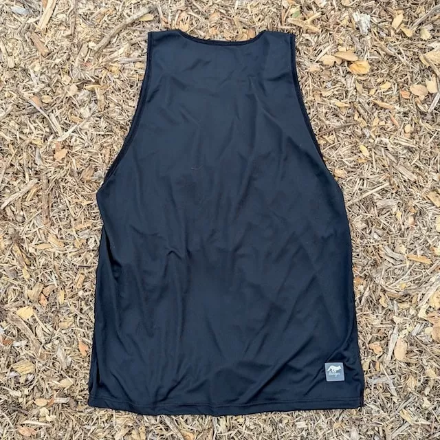 Runyon Men's Striped Star Black Hybrid Training Tank American Made In USA Running Workout Singlet