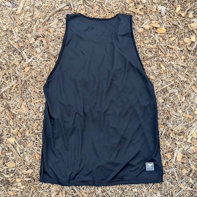 Runyon Men's Striped Star Black Hybrid Training Tank American Made In USA Running Workout Singlet