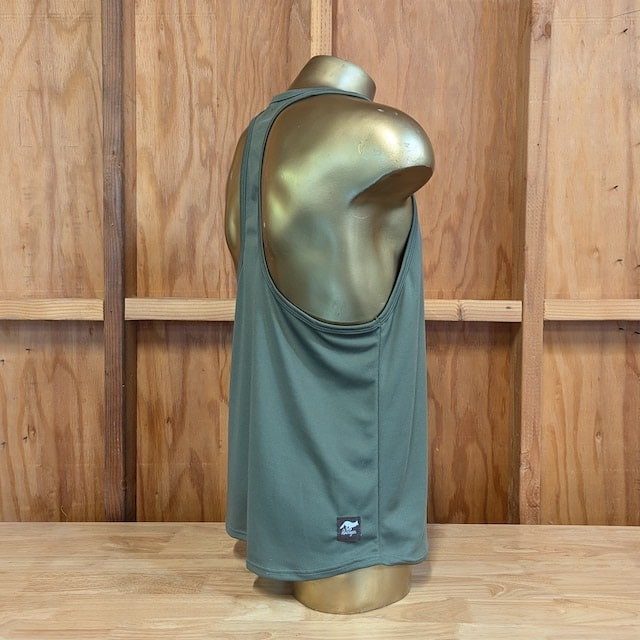 Runyon Olive Army Green Razor Strap Pump Tank - Gym Stringer Racerback Workout Tank Top American Made In USA