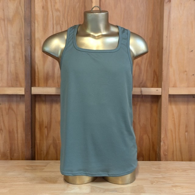 Runyon Olive Army Green Razor Strap Pump Tank - Gym Stringer Racerback Workout Tank Top American Made In USA