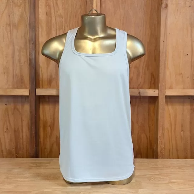 Runyon Sand Khaki Razor Strap Pump Tank - Gym Stringer Racerback Workout Tank Top American Made In USA