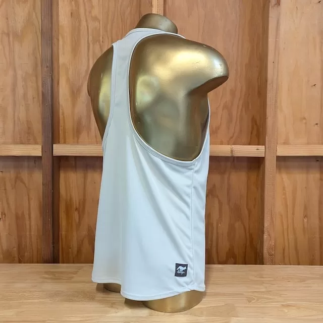 Runyon Sand Khaki Razor Strap Pump Tank - Gym Stringer Racerback Workout Tank Top American Made In USA