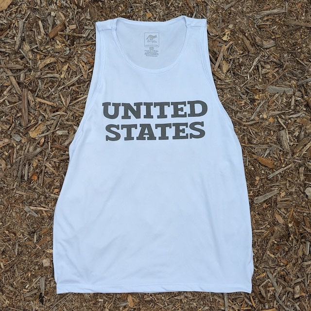 Runyon Men's United States White Hybrid Training Tank