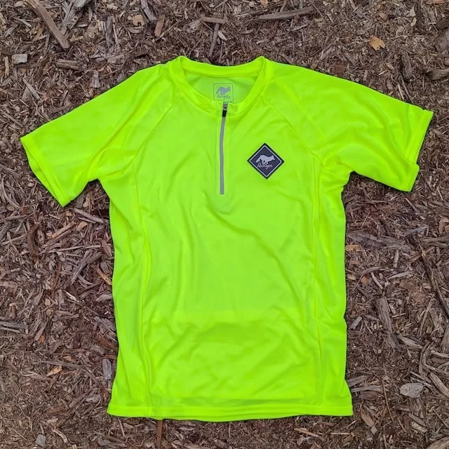 Runyon Neon Yellow Safety Fluorescent Cycling Jersey Gravel American Made In USA