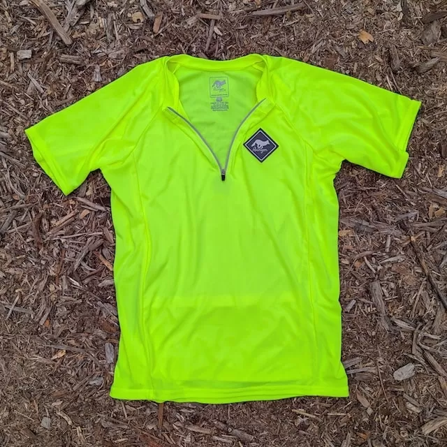 Runyon Neon Yellow Safety Fluorescent Cycling Jersey Gravel American Made In USA