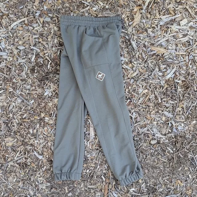 Runyon Vintage Olive Green French Terry Cotton Sweatpant Joggers - American Made In USA - Runyon Canyon Apparel