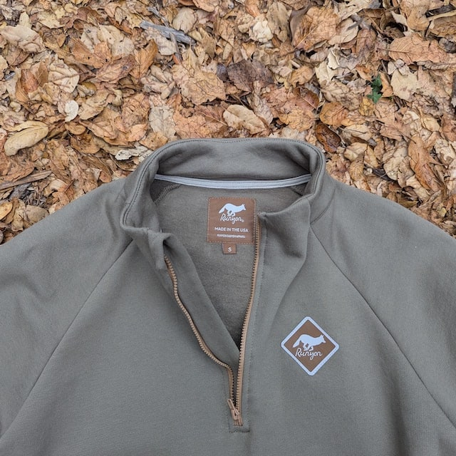 Runyon Olive Green Sierra Sage Slopeside Cotton Fleece Zip-Up