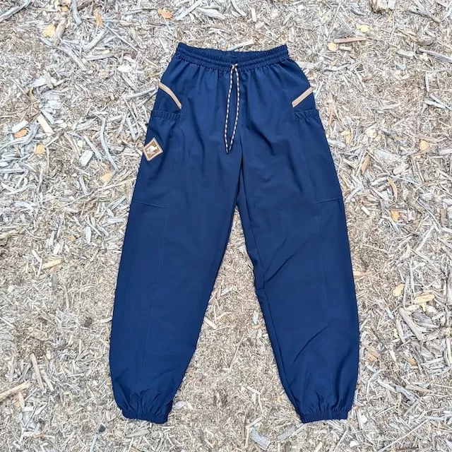 Runyon TrailStash Scrambler - Unisex Navy Blue Hiking Jogger Pants American Made In USA.