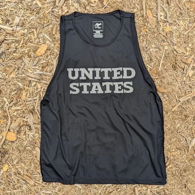 Runyon Women's Unisex United States Black Hybrid Training Tank Runyon Women's Unisex United States Black Hybrid Training Tank