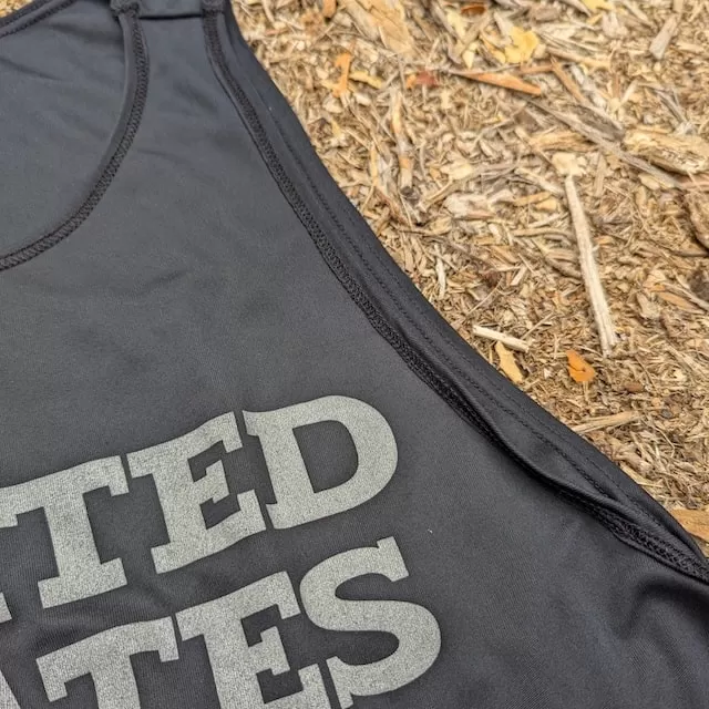 Runyon Women's Unisex United States Black Hybrid Training Tank Runyon Women's Unisex United States Black Hybrid Training Tank