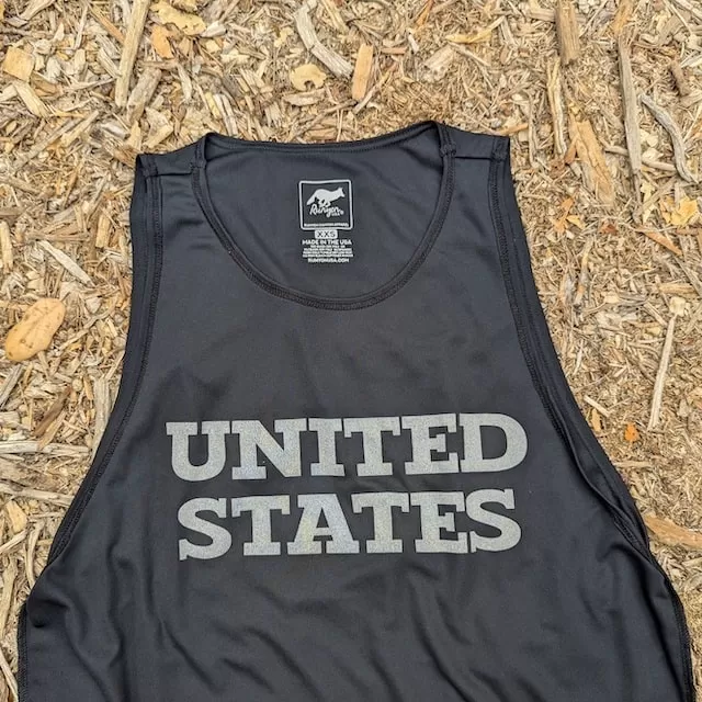 Runyon Women's Unisex United States Black Hybrid Training Tank Runyon Women's Unisex United States Black Hybrid Training Tank
