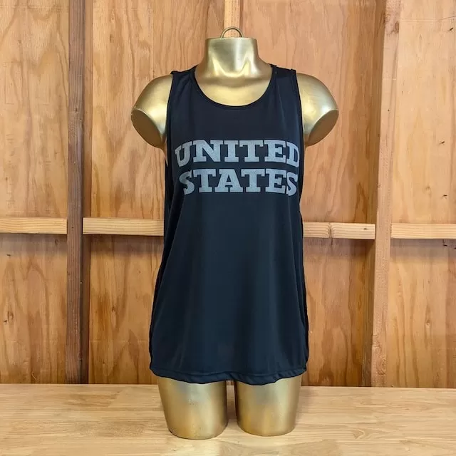 Runyon Women's Unisex United States Black Hybrid Training Tank Runyon Women's Unisex United States Black Hybrid Training Tank