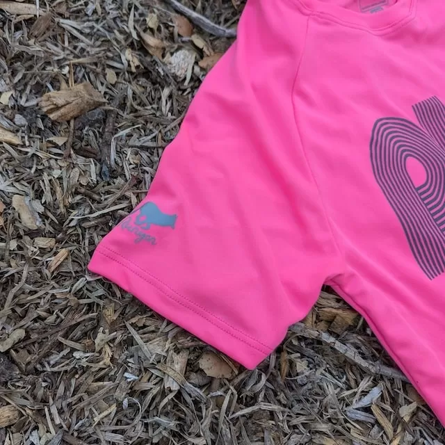 American Made In USA Womens Running Clothing Hot Pink  Running Shirt Performance Sportswear Runyon Canyon Apparel