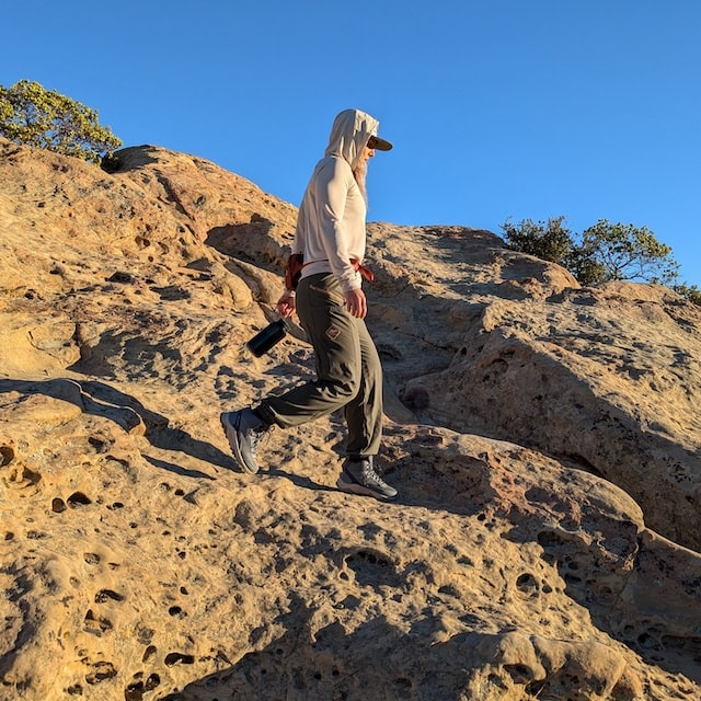 Runyon TrailStash Scrambler - Unisex Olive Green Hiking Jogger Pants American Made In USA.