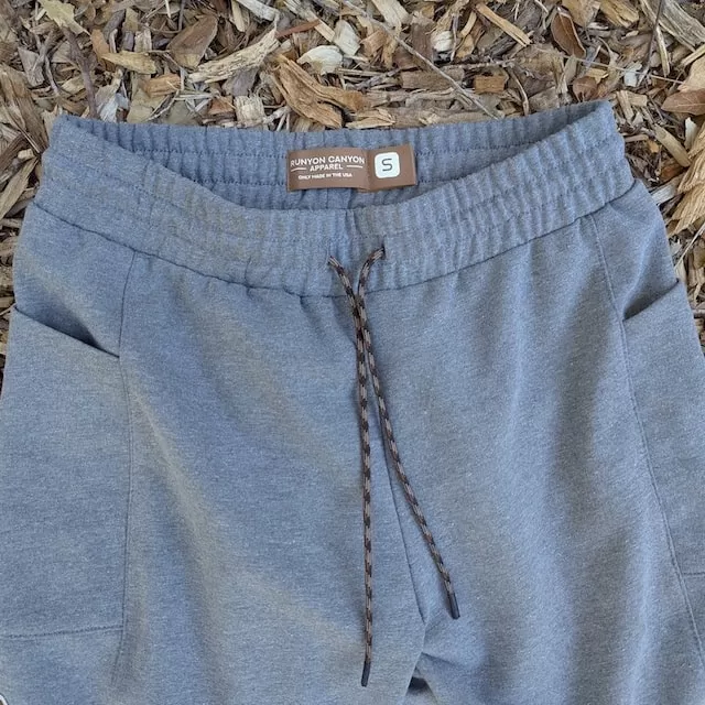 Runyon Heather Grey French Terry Tri Blend Sweatpant Joggers - American Made In USA - Runyon Canyon Apparel