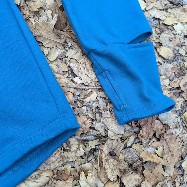 Runyon Alpine Blue Slopeside Cotton Fleece Zip-Up Pullover Sweater - Winter Outerwear Runyon Canyon Apparel