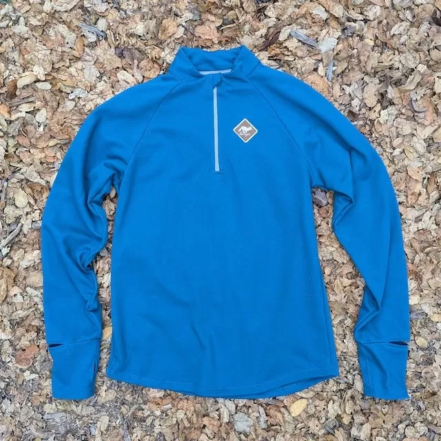 Runyon Alpine Blue Slopeside Cotton Fleece Zip-Up Pullover Sweater - Winter Outerwear Runyon Canyon Apparel