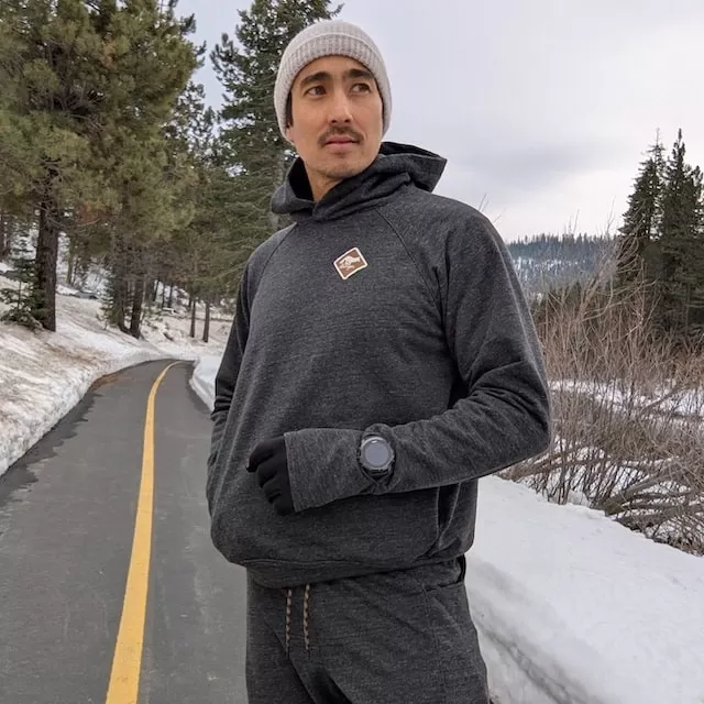 Runyon French Terry Cotton Dark Heather Grey Charcoal Pullover Hoodie Sweatshirt - Hidden Pockets, Thumbholes & Watch Windows - American Made In USA Runyon French Terry Cotton Dark Heather Grey Charcoal Pullover Hoodie Sweatshirt - Hidden Pockets, Thumbholes & Watch Windows - American Made In USA