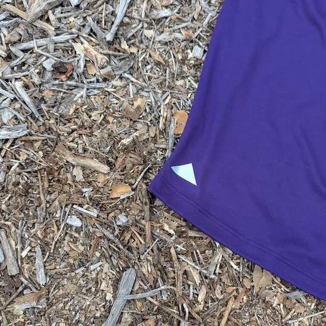 Runyon Womens Purple American Made In USA Running Shirt Performance Moisture Wicking Workout Shirt