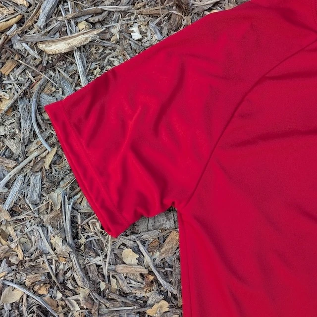Runyon Mens Red American Made In USA Running Shirt Performance Moisture Wicking Workout Shirt