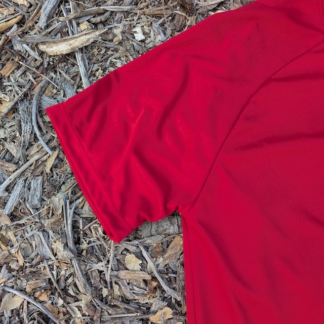 Runyon Mens Red American Made In USA Running Shirt Performance Moisture Wicking Workout Shirt