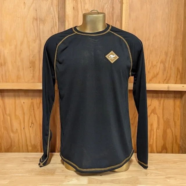 Runyon Mens Long Sleeve Camp Shirt Hiking Running Black Copper American Made In USA Runyon Mens Long Sleeve Camp Shirt Hiking Running Black Copper American Made In USA