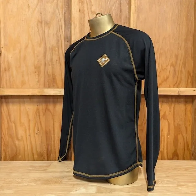 Runyon Mens Long Sleeve Camp Shirt Hiking Running Black Copper American Made In USA Runyon Mens Long Sleeve Camp Shirt Hiking Running Black Copper American Made In USA