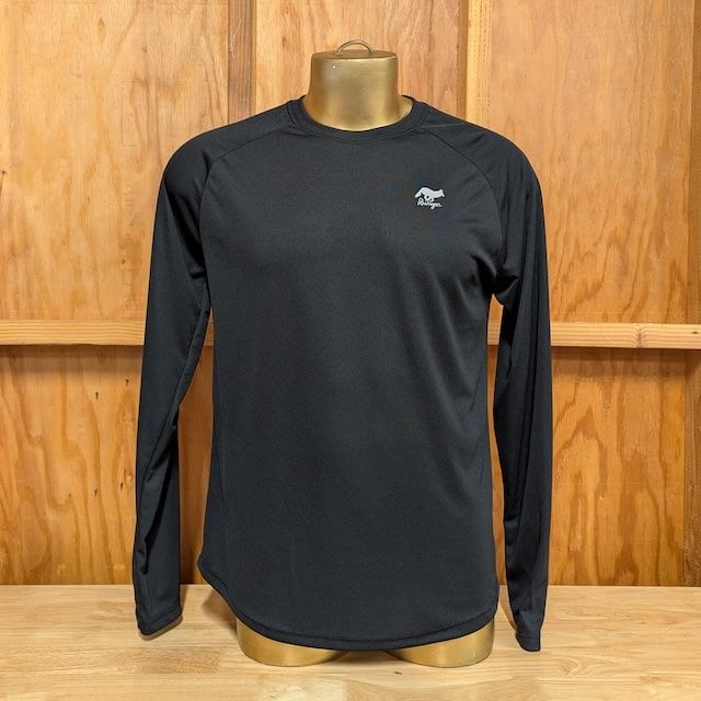 Runyon Men's Black Long Sleeve Performance Running Shirt Workout Gym Training Made In The USA