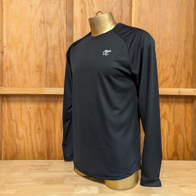 Runyon Men's Black Long Sleeve Performance Running Shirt Workout Gym Training Made In The USA