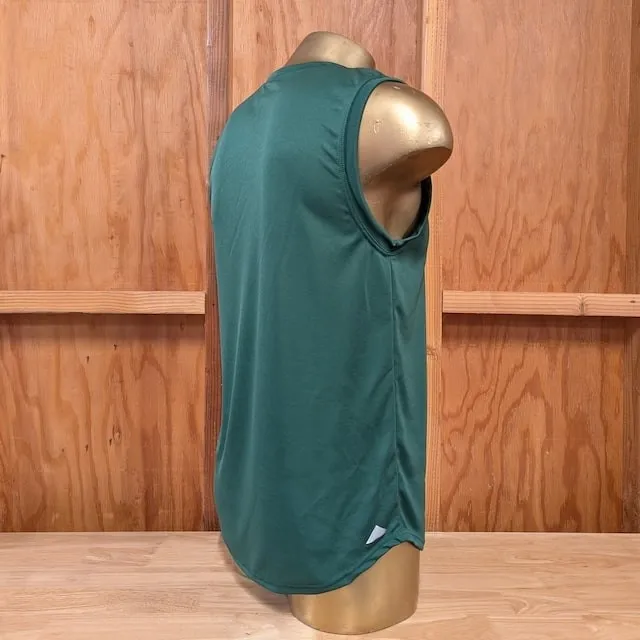 Runyon Men's Forest Green Muscle Tee Performance Workout Tank Top American Made In USA
