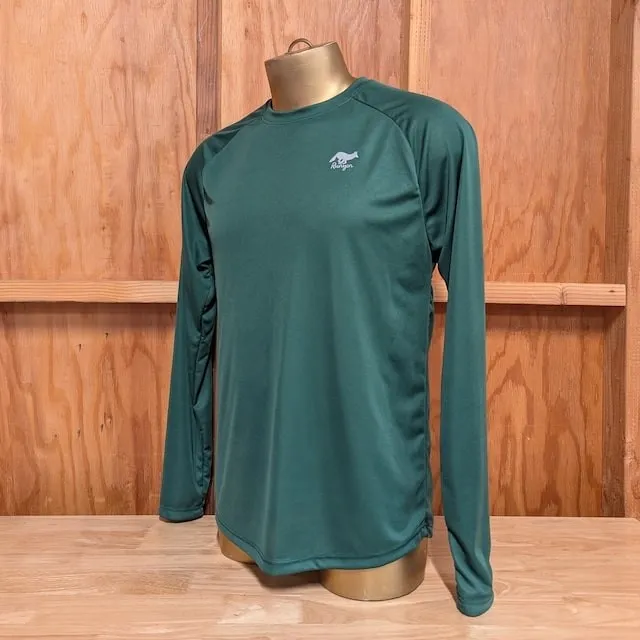 Runyon Men's Forest Green Long Sleeve Performance Shirt Made In USA - Running, Hiking, Gym, Fitness, Workout Runyon Men's Forest Green Long Sleeve Performance Shirt Made In USA - Running, Hiking, Gym, Fitness, Workout