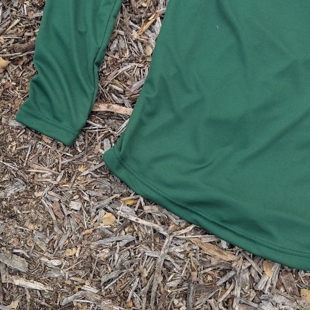 Runyon Men's Forest Green Long Sleeve Performance Shirt Made In USA - Running, Hiking, Gym, Fitness, Workout