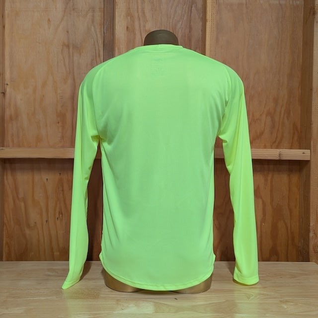 Runyon Men's Neon Yellow Long Sleeve Made In USA Running Shirt - Gym, Workout, Fitness Performance Shirt