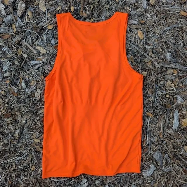 Runyon Men's Neo Orange RUN Fitness Training Tank Performance Sportswear Made In USA