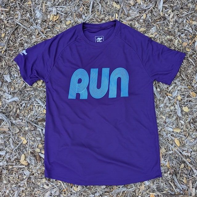Men's Purple Running Shirt Moisture Wicking American Made In USA