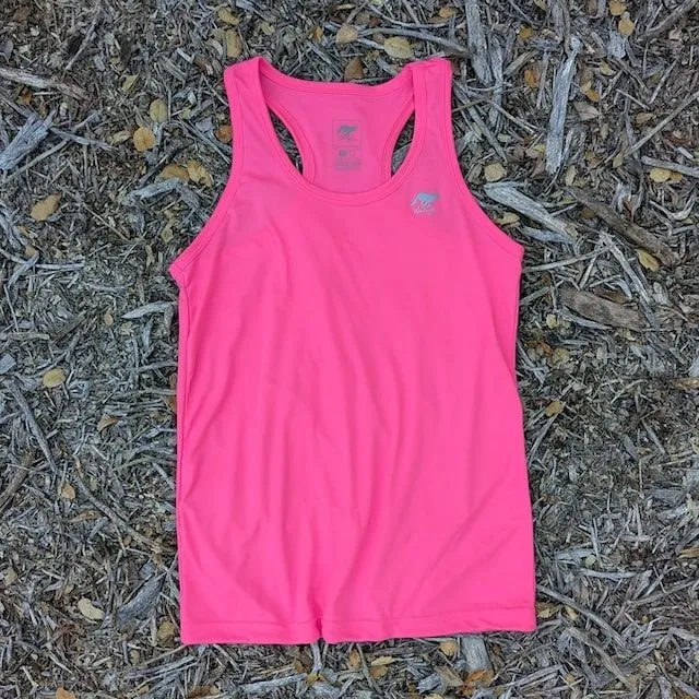 Runyon Men's Hot Pink Racerback Fitness Tank Top - Running, Workout, Gym Singlet - Made In The USA